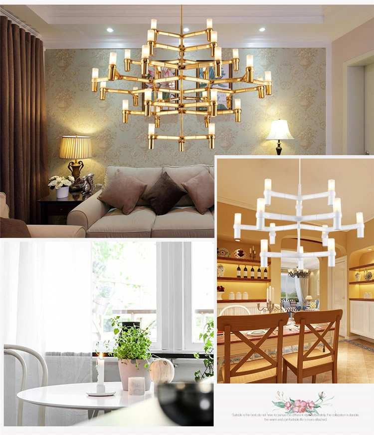 Modern LED Decoration Lighting Tree Haning Simple Hotal Big Chandelier